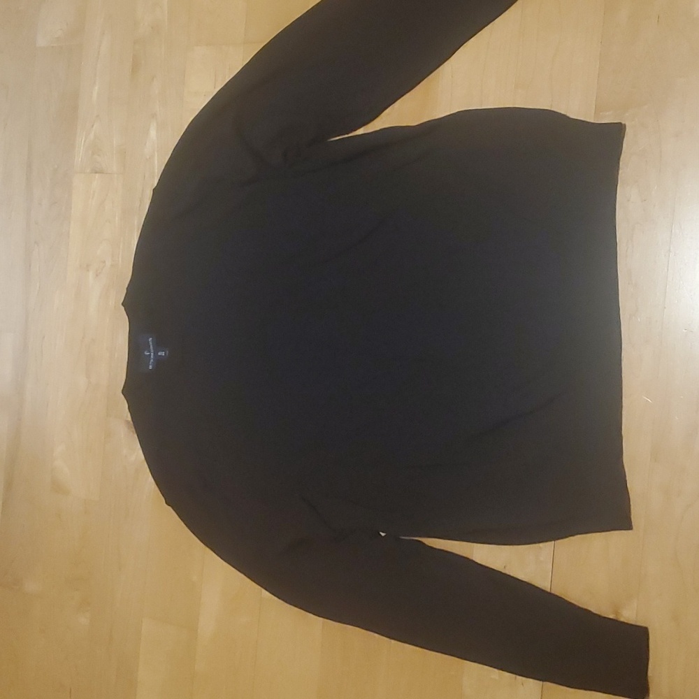 Black Cotton Knit Pullover Sweater Mens XL